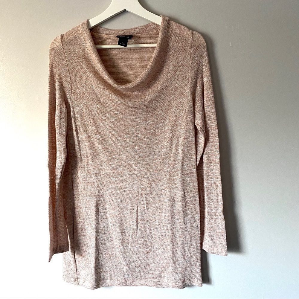 motherhood Rose Gold tunic mock neck sparkle med